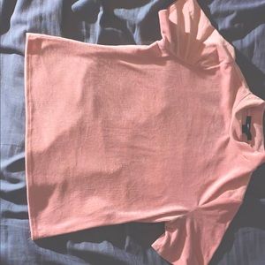 Pink Suede Crop Top